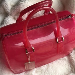 Furla Hot Pink Candy Bag Jelly Bag Italian Purse